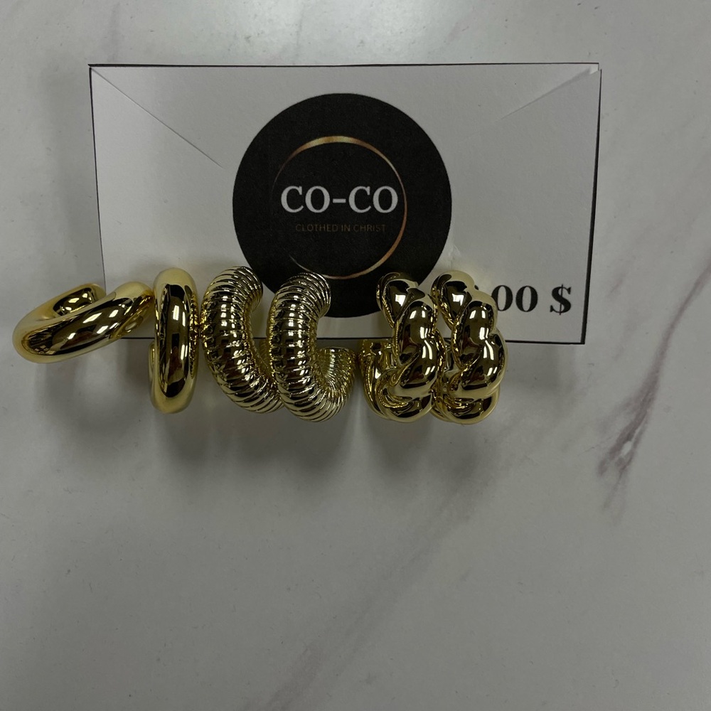 Gold Statement Rings Set